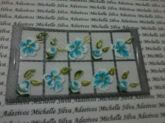 FLORES DE CARGA DUPLA AZUL